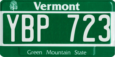 VT license plate YBP723