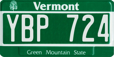VT license plate YBP724