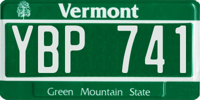 VT license plate YBP741