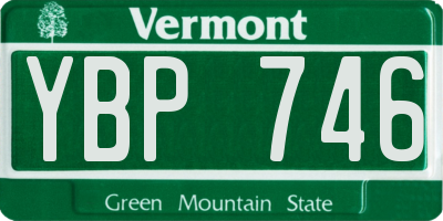 VT license plate YBP746