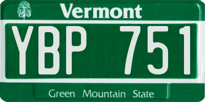 VT license plate YBP751