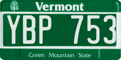 VT license plate YBP753