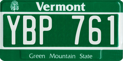 VT license plate YBP761