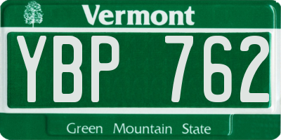 VT license plate YBP762