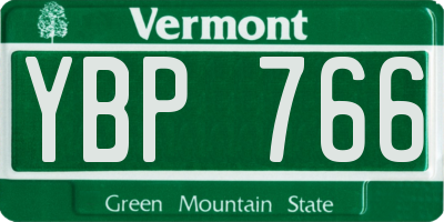 VT license plate YBP766