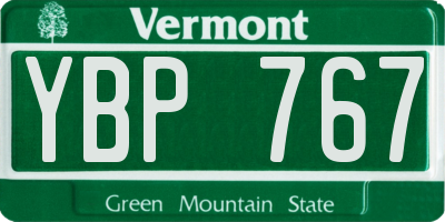 VT license plate YBP767