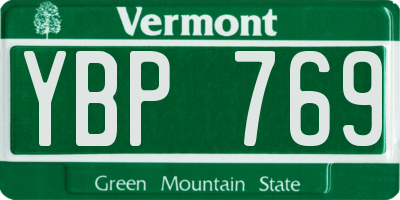 VT license plate YBP769