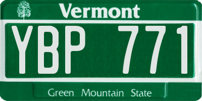 VT license plate YBP771