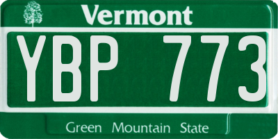 VT license plate YBP773