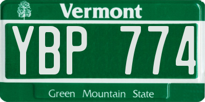 VT license plate YBP774