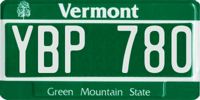 VT license plate YBP780