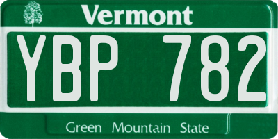 VT license plate YBP782