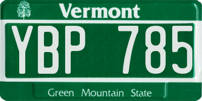 VT license plate YBP785