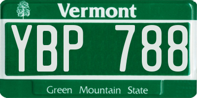 VT license plate YBP788
