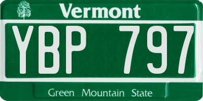 VT license plate YBP797