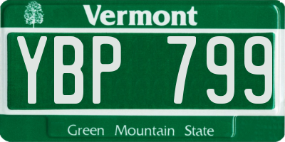 VT license plate YBP799