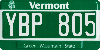 VT license plate YBP805