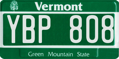 VT license plate YBP808