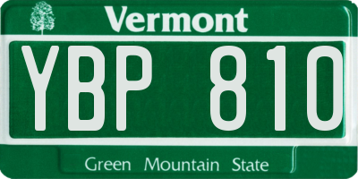 VT license plate YBP810
