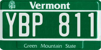 VT license plate YBP811