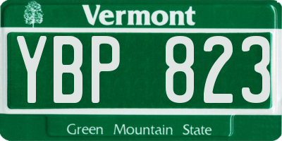VT license plate YBP823