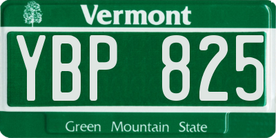 VT license plate YBP825