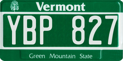 VT license plate YBP827