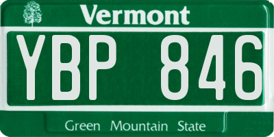 VT license plate YBP846