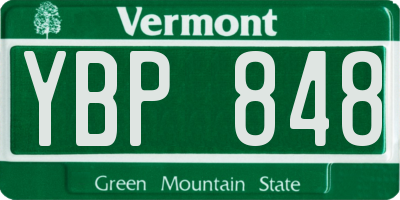 VT license plate YBP848