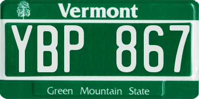 VT license plate YBP867