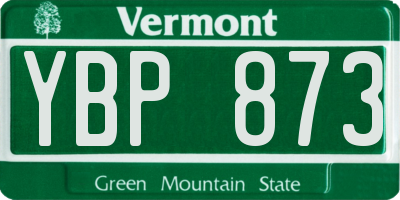VT license plate YBP873
