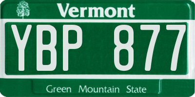 VT license plate YBP877
