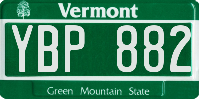 VT license plate YBP882