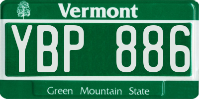 VT license plate YBP886