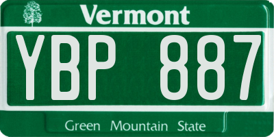 VT license plate YBP887