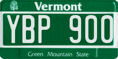 VT license plate YBP900