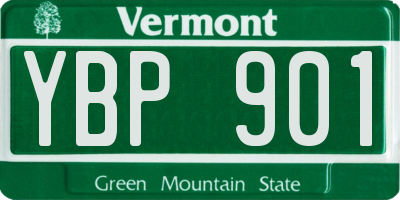 VT license plate YBP901