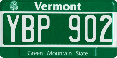 VT license plate YBP902