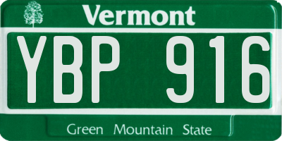 VT license plate YBP916