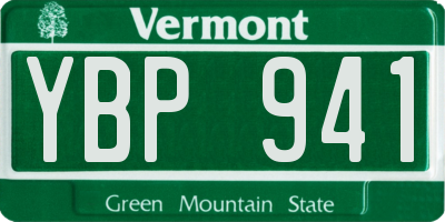 VT license plate YBP941
