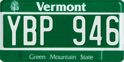 VT license plate YBP946