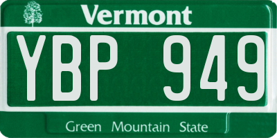 VT license plate YBP949