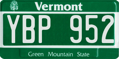 VT license plate YBP952