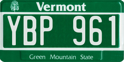 VT license plate YBP961