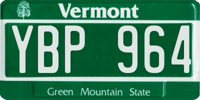 VT license plate YBP964