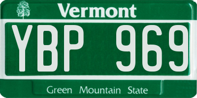 VT license plate YBP969