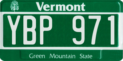 VT license plate YBP971