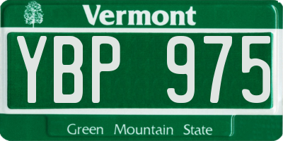 VT license plate YBP975