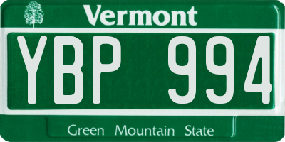 VT license plate YBP994