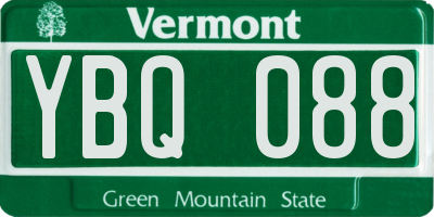 VT license plate YBQ088